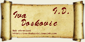 Iva Dosković vizit kartica